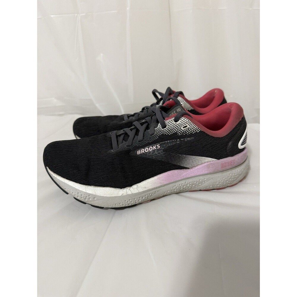 Brooks Ghost 16 Women’s Size 8 Black Pink Running Shoes 1204071B051 Medium